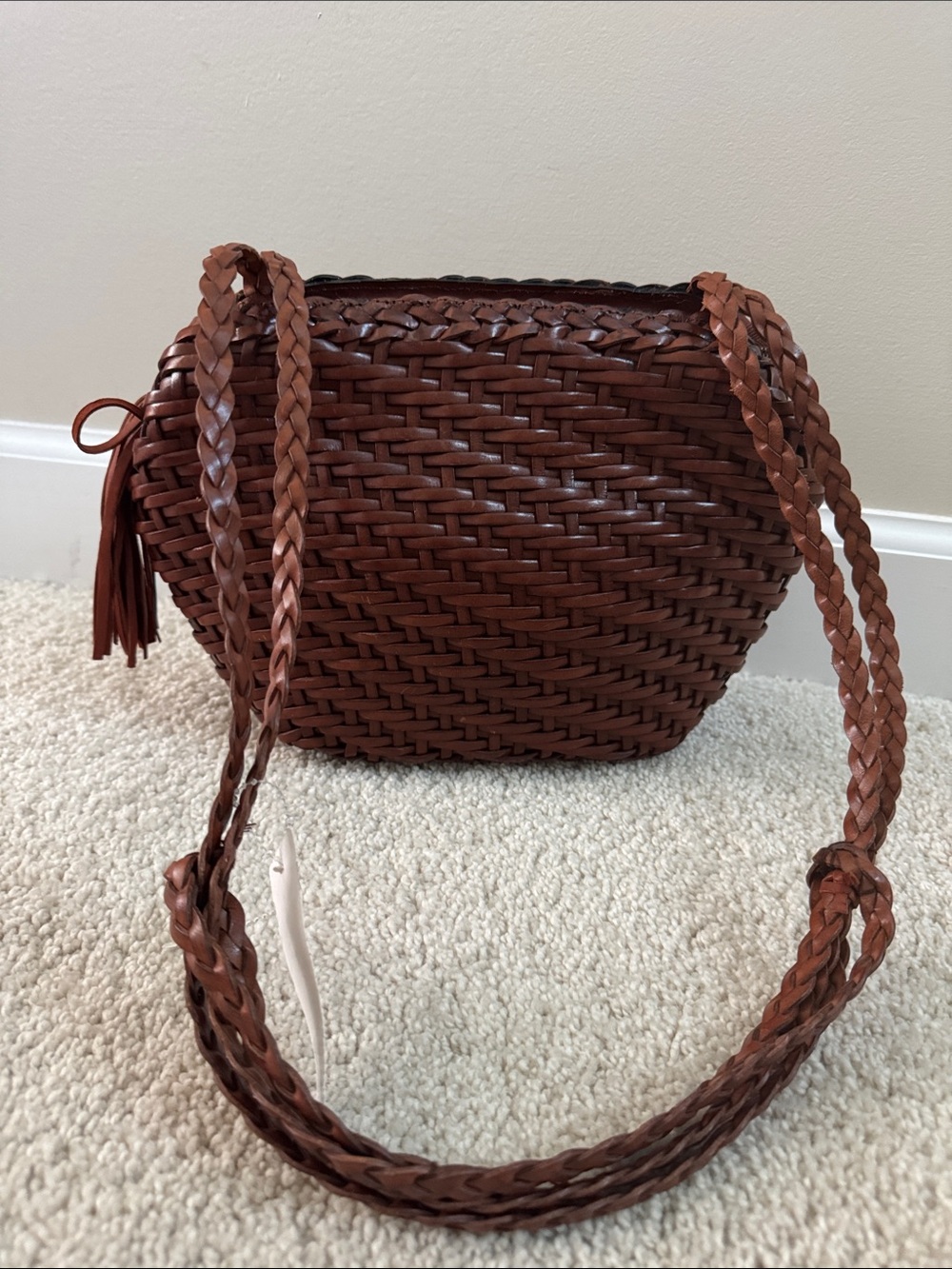 Cosci leather shoulder bag Hand Made Italy